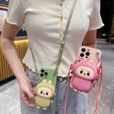 Cartoon Crossbody Wallet Phone Case